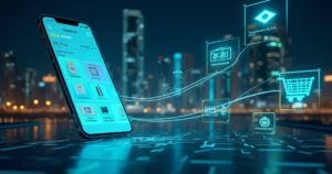 Conceito de e-commerce conectado a sistema tributário digital brasileiro